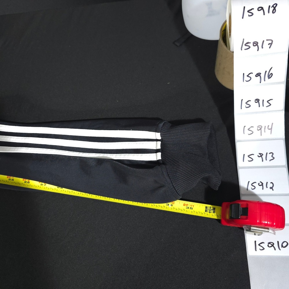 Adidas Originals Track Jacket Mens XLT Black Trefoil 3-Stripe Full Zip AGC 002 - Picture 6 of 14